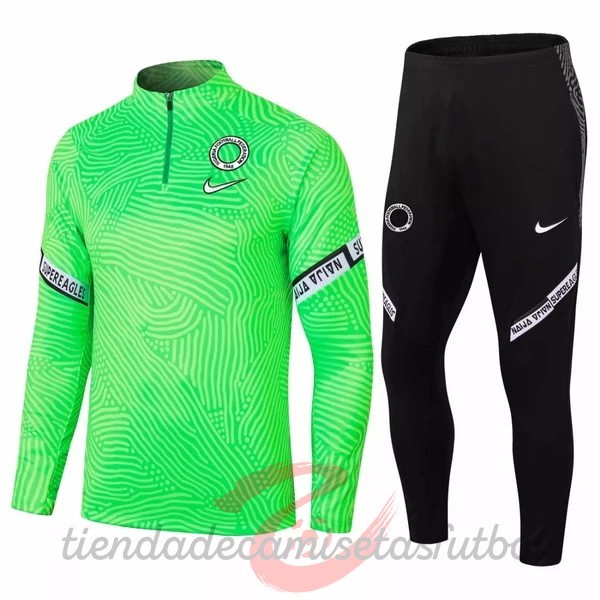 Chandal Nigeria 2020 Verde Negro Camisetas Originales Baratas