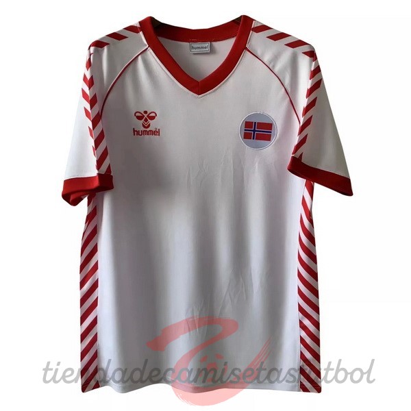 Segunda Camiseta Noruega Retro 1984 Blanco Camisetas Originales Baratas