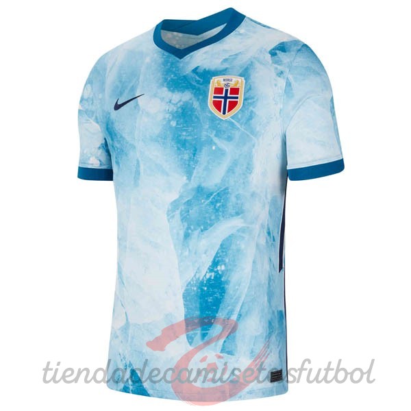 Segunda Camiseta Noruega Retro 2020 Azul Camisetas Originales Baratas