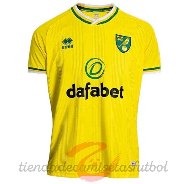 Casa Camiseta Norwich City 2020 2021 Amarillo Camisetas Originales Baratas