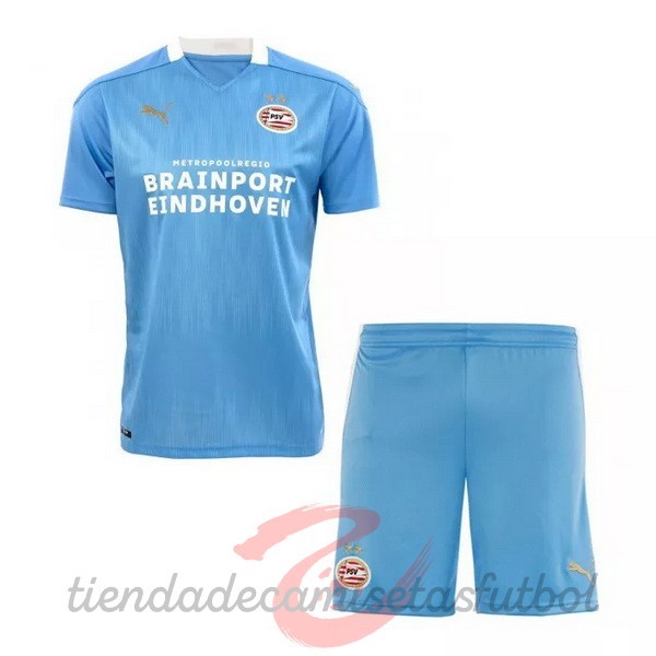Segunda Conjunto De Niños Eindhoven 2020 2021 Azul Camisetas Originales Baratas