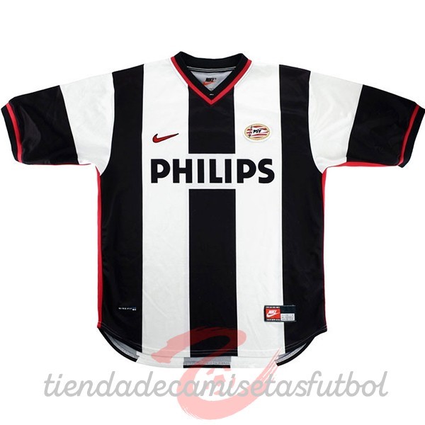 Segunda Camiseta PSV Retro 1998 2000 Negro Blanco Camisetas Originales Baratas