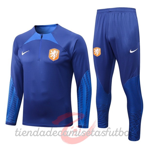 Chandal Países Bajos 2022 II Azul Camisetas Originales Baratas