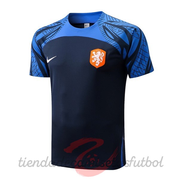Entrenamiento Países Bajos 2022 Azul Marino Camisetas Originales Baratas