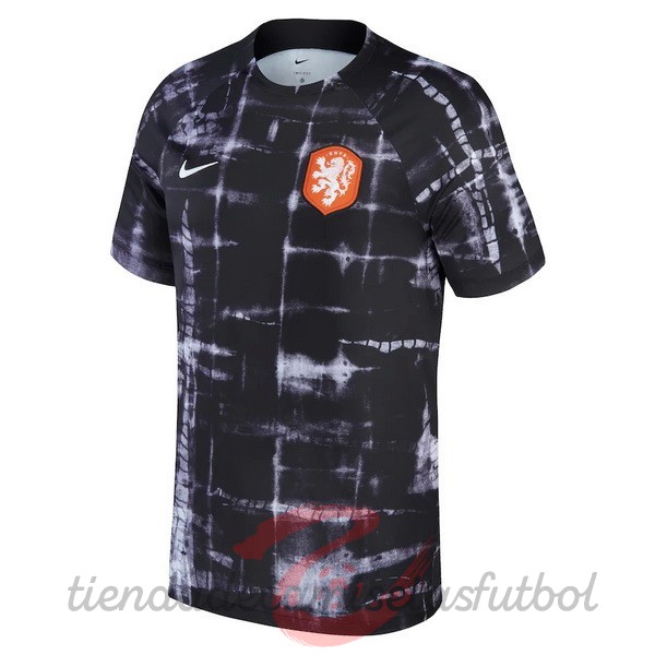 Entrenamiento Países Bajos 2022 Gris Negro Camisetas Originales Baratas