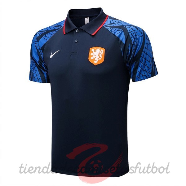 Polo Países Bajos 2022 Azul Marino Camisetas Originales Baratas