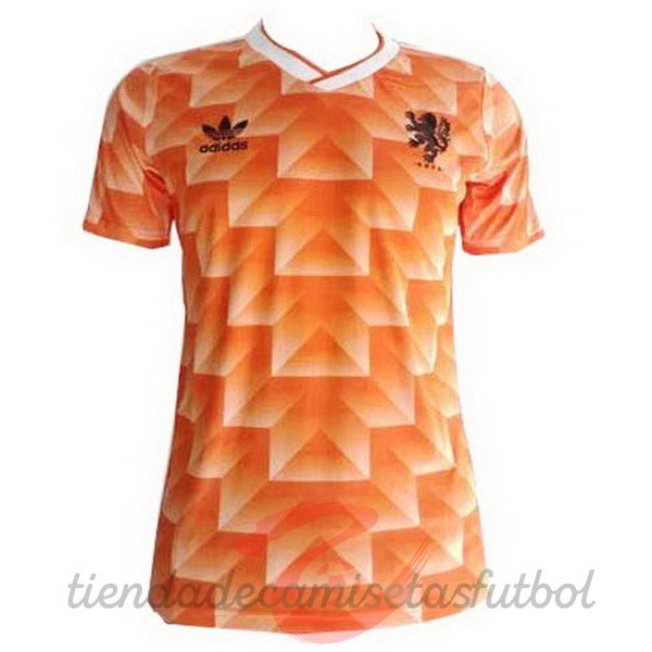 Casa Camiseta Países Bajos Retro 1988 Naranja Camisetas Originales Baratas