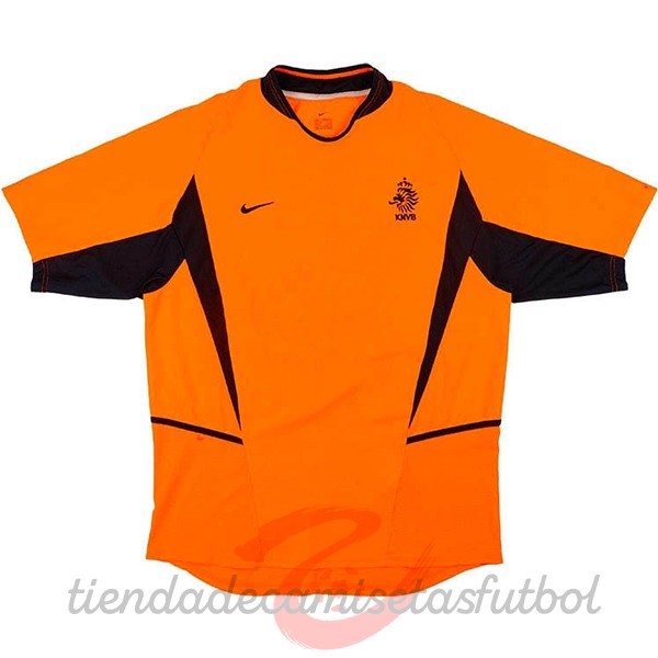 Casa Camiseta Países Bajos Retro 2002 Naranja Camisetas Originales Baratas