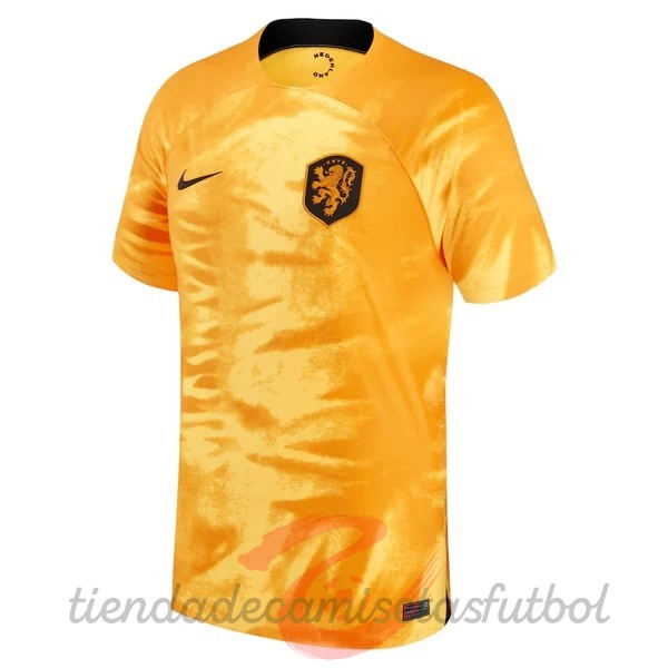 Casa Camiseta Países Bajos 2022 Amarillo Camisetas Originales Baratas