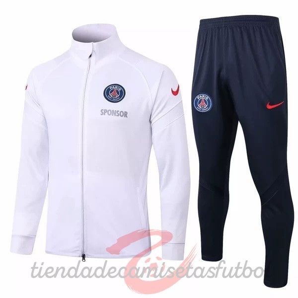 Chandal Paris Saint Germain 2020 2021 Blanco Negro Camisetas Originales Baratas