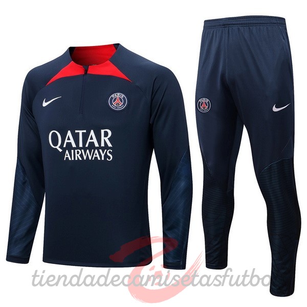 Chandal Paris Saint Germain 2022 2023 Azul Marino Rojo Camisetas Originales Baratas