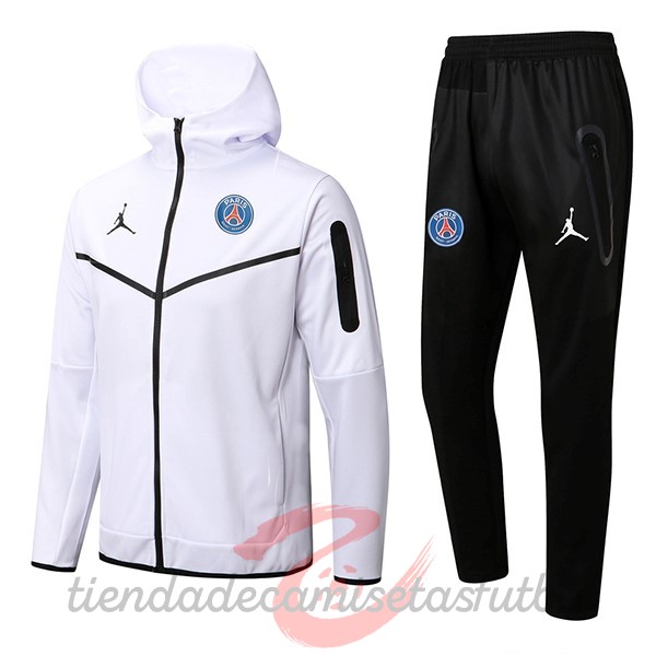 Chaqueta Con Capucha Paris Saint Germain 2022 2023 Blanco Negro Camisetas Originales Baratas