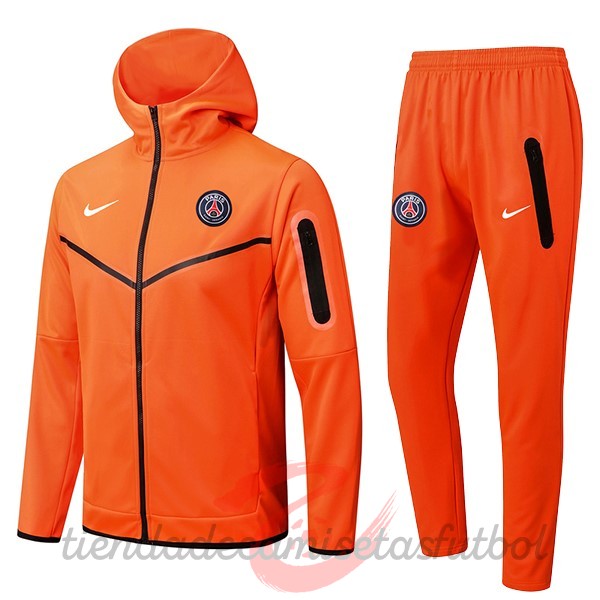Chaqueta Con Capucha Paris Saint Germain 2022 2023 Naranja Camisetas Originales Baratas