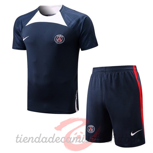 Entrenamiento Conjunto Completo Paris Saint Germain 2022 2023 Azul Blanco Camisetas Originales Baratas