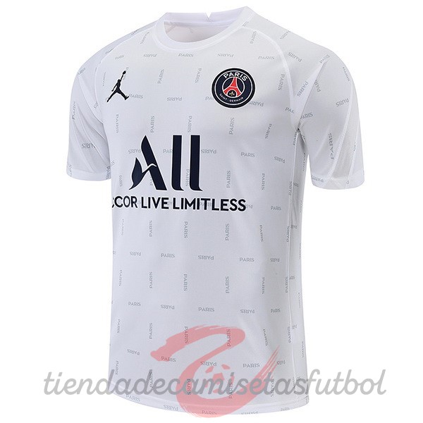 Entrenamiento Paris Saint Germain 2022 2023 Blanco Camisetas Originales Baratas