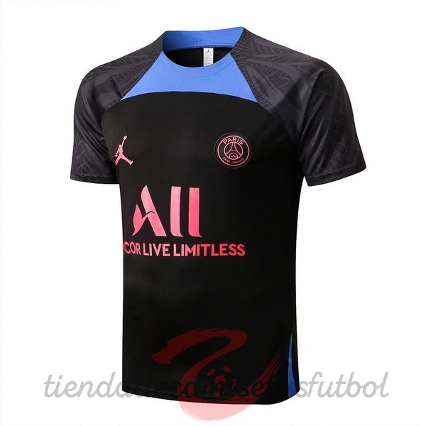 Entrenamiento Paris Saint Germain 2022 2023 Negro I Azul Camisetas Originales Baratas