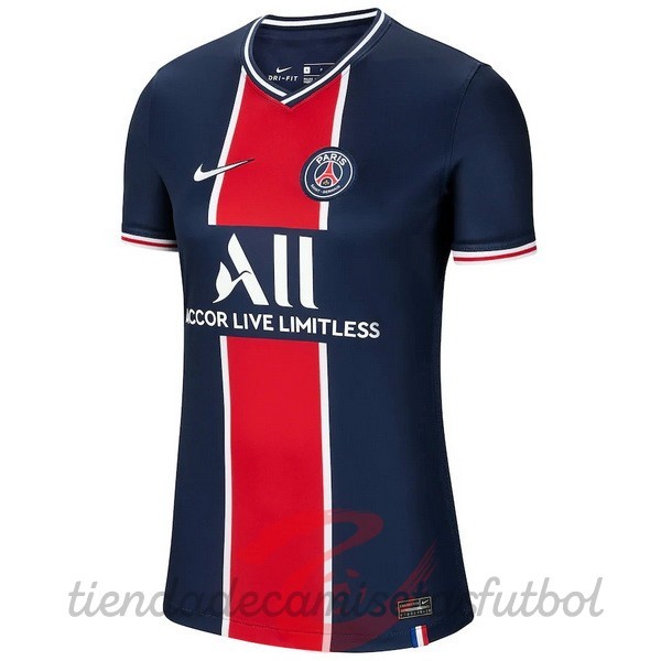 Casa Camiseta Mujer Paris Saint Germain 2020 2021 Azul Camisetas Originales Baratas