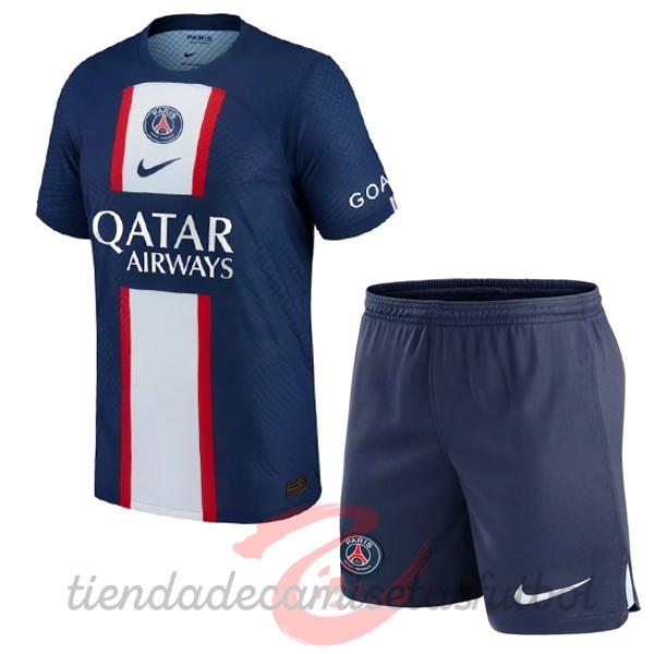Casa Conjunto De Niños Paris Saint Germain 2022 2023 Azul Camisetas Originales Baratas
