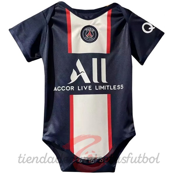 Casa Onesies Niños Paris Saint Germain 2022 2023 Azul Camisetas Originales Baratas
