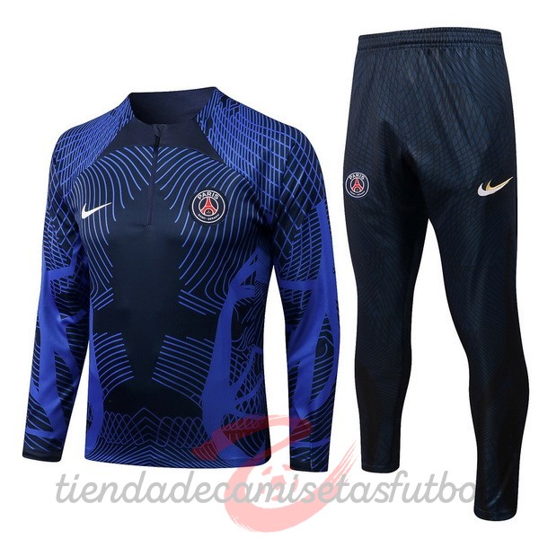 Chandal Niños Paris Saint Germain 2022 2023 Azul Marino Camisetas Originales Baratas
