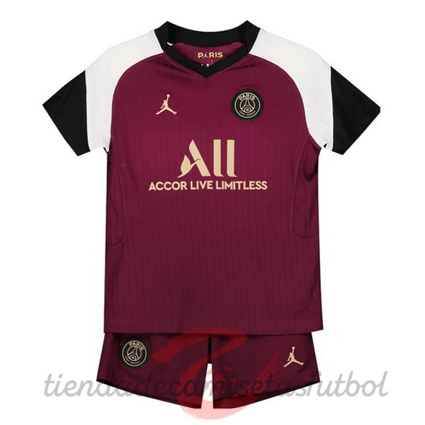 Tercera Conjunto De Niños Paris Saint Germain 2020 2021 Borgona Camisetas Originales Baratas