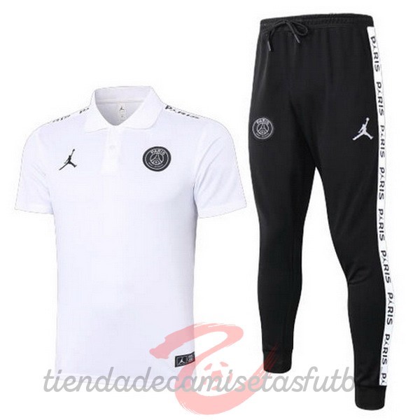 Conjunto Completo Polo Paris Saint Germain 2020 2021 Blanco Negro Camisetas Originales Baratas