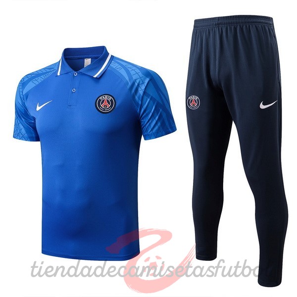 Conjunto Completo Polo Paris Saint Germain 2022 2023 Azul Camisetas Originales Baratas
