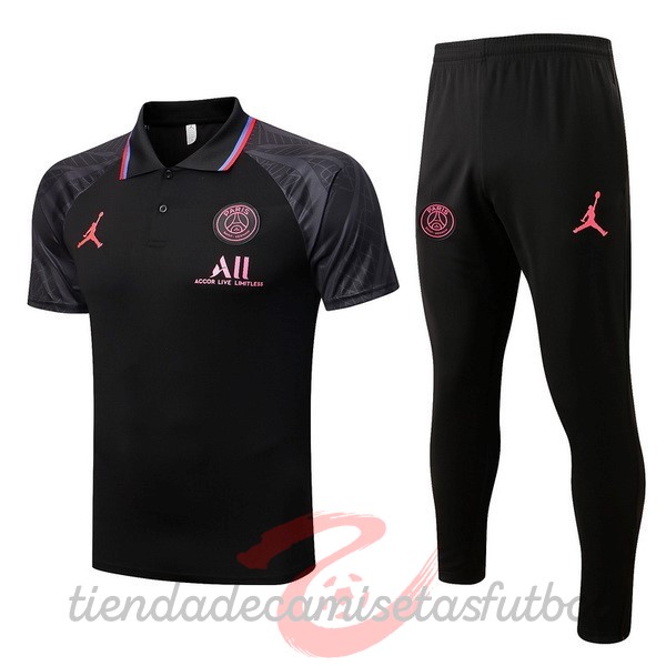 Conjunto Completo Polo Paris Saint Germain 2022 2023 Negro Camisetas Originales Baratas