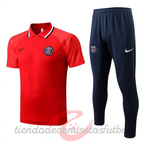 Conjunto Completo Polo Paris Saint Germain 2022 2023 Rojo Azul Marino Camisetas Originales Baratas