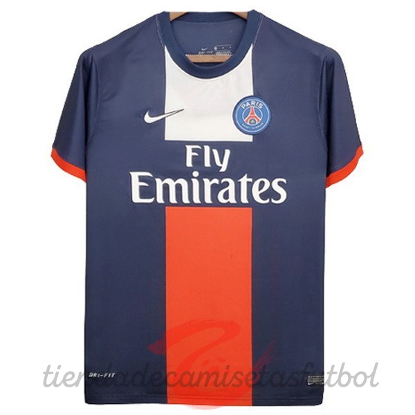 Casa Camiseta Paris Saint Germain Retro 2013 2014 Azul Camisetas Originales Baratas