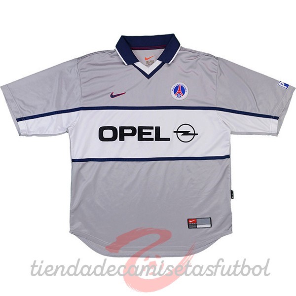 Segunda Camiseta Paris Saint Germain Retro 2000 Gris Camisetas Originales Baratas
