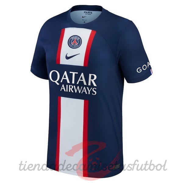 Casa Camiseta Paris Saint Germain 2022 2023 Azul Camisetas Originales Baratas