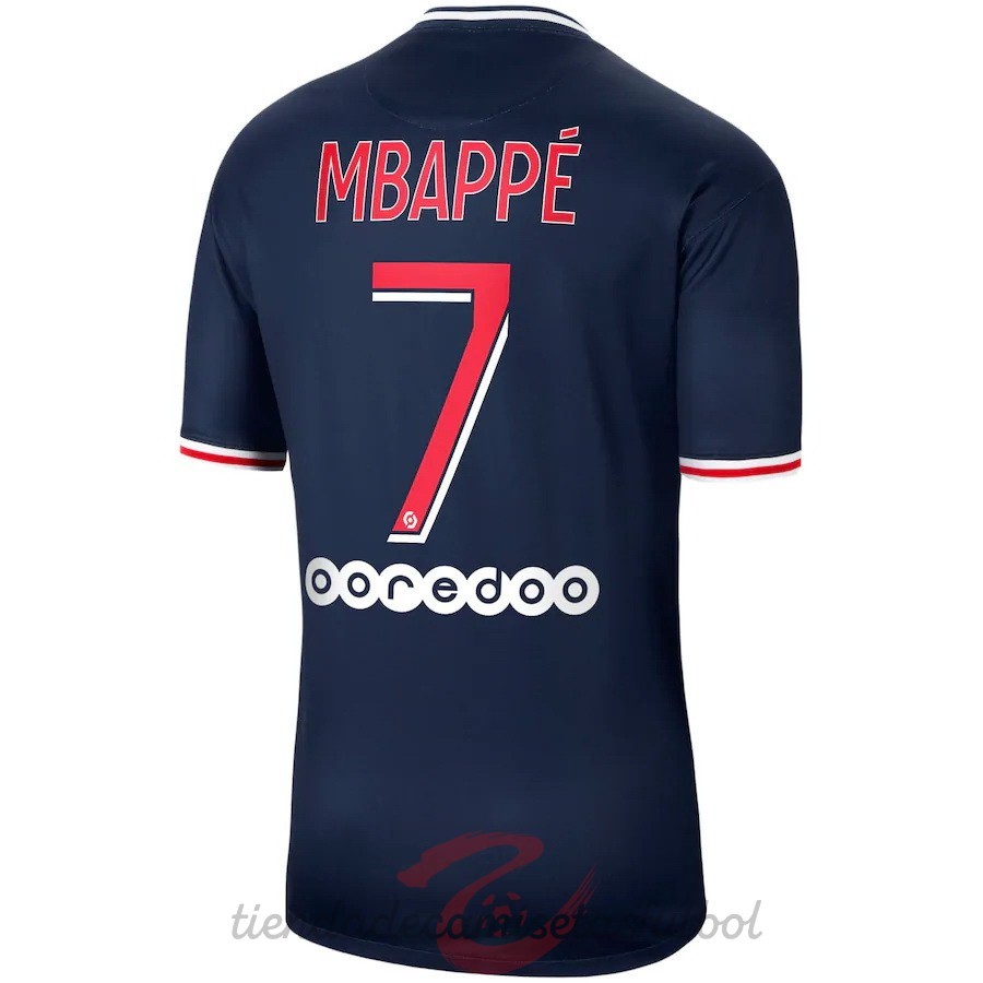 NO.7 Mbappe Casa Camiseta Paris Saint Germain 2020 2021 Azul Camisetas Originales Baratas