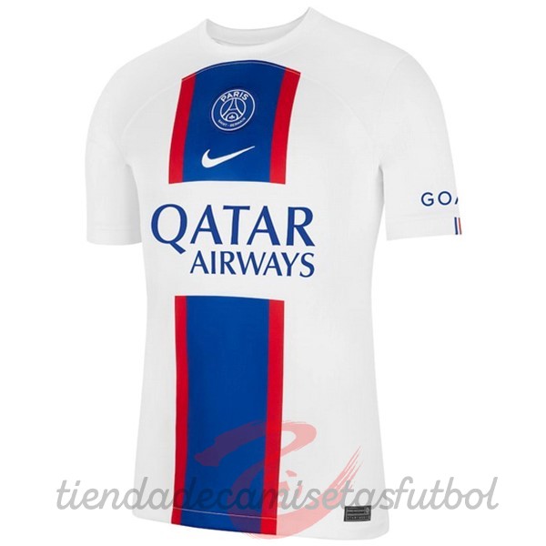 Tailandia Tercera Camiseta Paris Saint Germain 2022 2023 Blanco Camisetas Originales Baratas