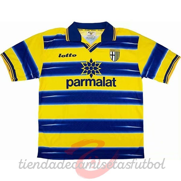 Casa Camiseta Parma Retro 1998 1999 Azul Amarillo Camisetas Originales Baratas