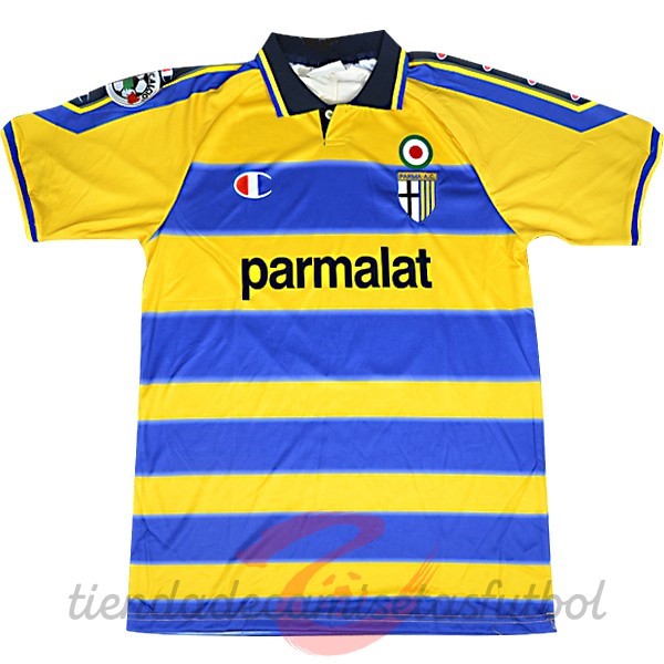Casa Camiseta Parma Retro 1999 2000 Azul Amarillo Camisetas Originales Baratas
