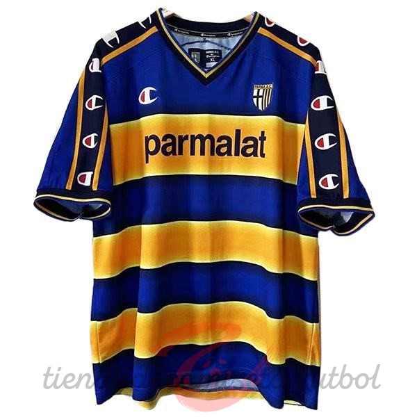 Casa Camiseta Parma Retro 2002 2003 Azul Amarillo Camisetas Originales Baratas