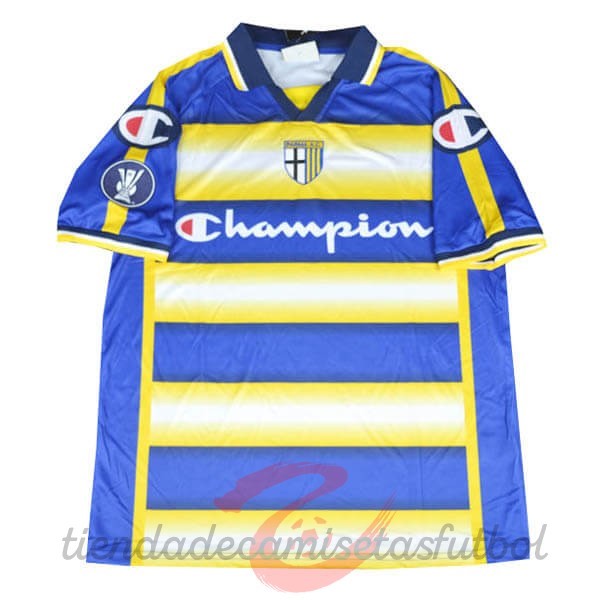 Segunda Camiseta Parma Retro 2004 2005 Azul Amarillo Camisetas Originales Baratas