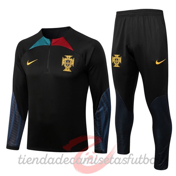 Chandal Portugal 2022 Negro Camisetas Originales Baratas