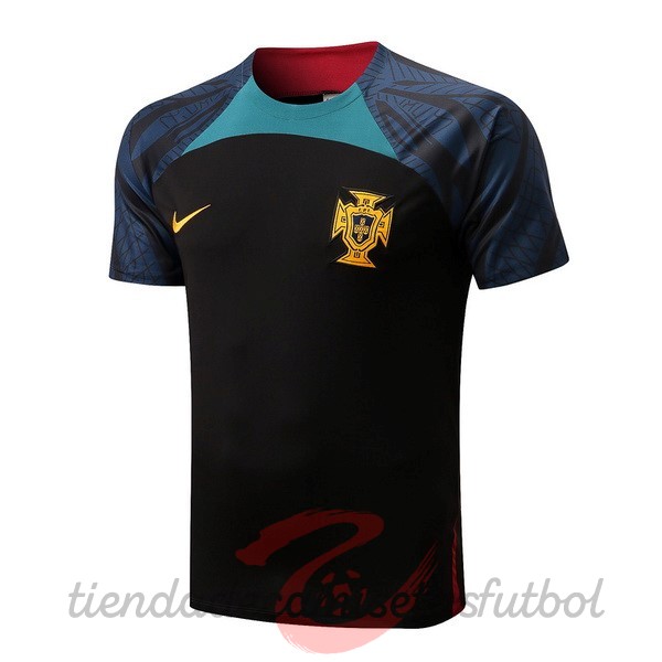 Entrenamiento Portugal 2022 Negro Camisetas Originales Baratas