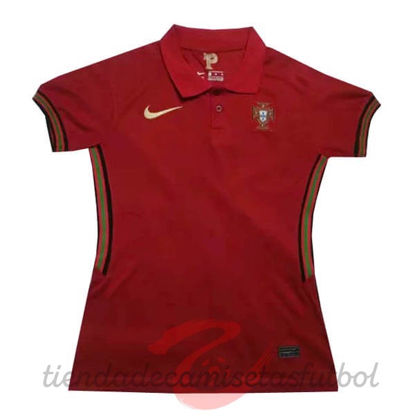 Casa Camiseta Mujer Portugal 2020 Rojo Camisetas Originales Baratas