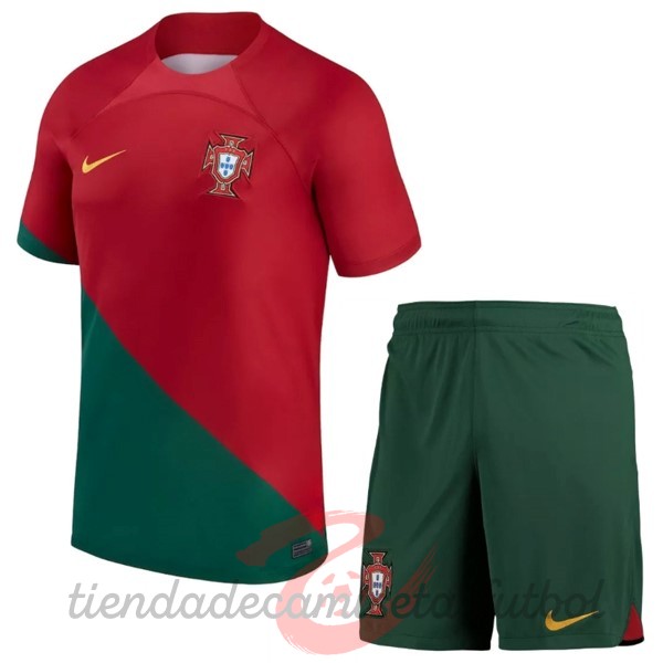 Casa Conjunto De Niños Portugal 2022 Rojo Camisetas Originales Baratas