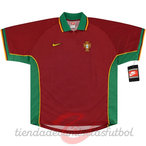 Casa Camiseta Portugal Retro 1998 Rojo Camisetas Originales Baratas
