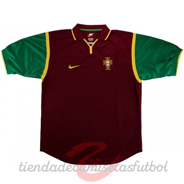 Casa Camiseta Portugal Retro 1999 Rojo Camisetas Originales Baratas