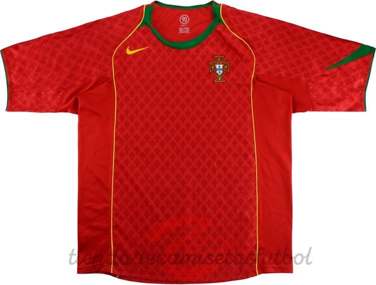 Casa Camiseta Portugal Retro 2004 Rojo Camisetas Originales Baratas