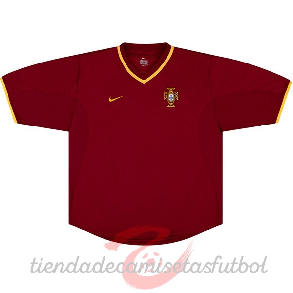 Casa Camiseta Portugal Retro 2000 Rojo Camisetas Originales Baratas