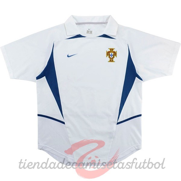 Segunda Camiseta Portugal Retro 2002 Blanco Camisetas Originales Baratas