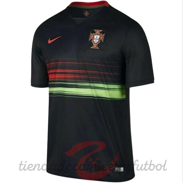 Segunda Camiseta Portugal Retro 2015 2016 Negro Camisetas Originales Baratas