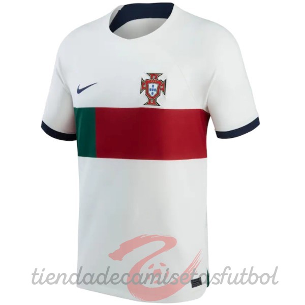 Segunda Camiseta Portugal 2022 Blanco Camisetas Originales Baratas