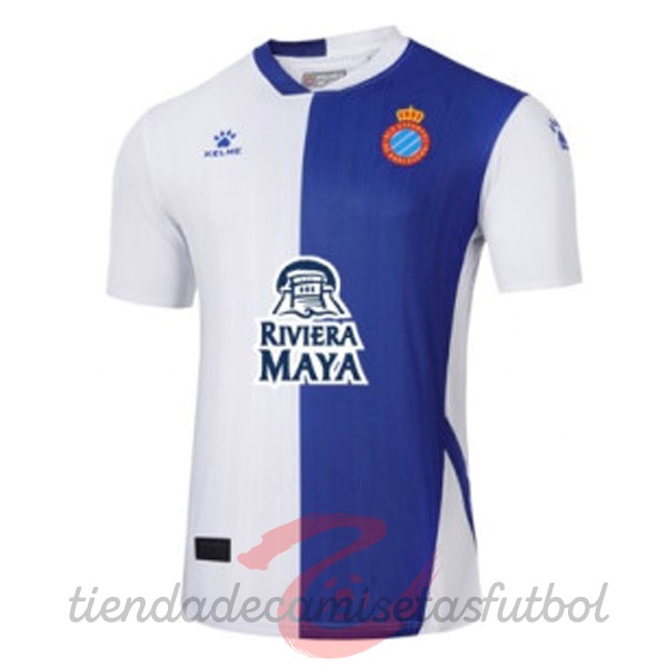 Tailandia Tercera Camiseta RCD Español 2022 2023 Blanco Azul Camisetas Originales Baratas